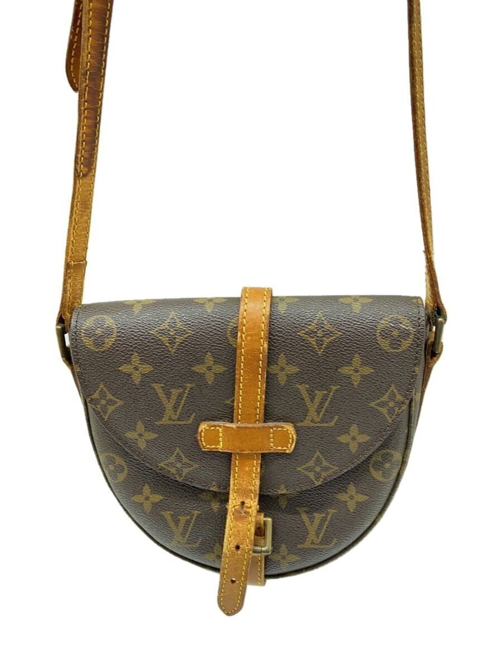 LOUIS VUITTON Chantilly Monogram Canvas Brown Shoulder Bag Brown